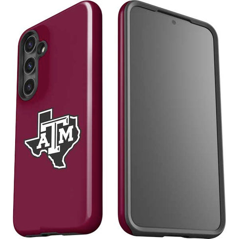 Texas A&M University Black Logo Galaxy S25 Impact Case